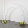 thumbnail image 4 of BalsaCircle 2 White Spandex Fitted Half Crescent Moon Backdrop Stand Wedding Arch Party Reception Background, 4 of 8