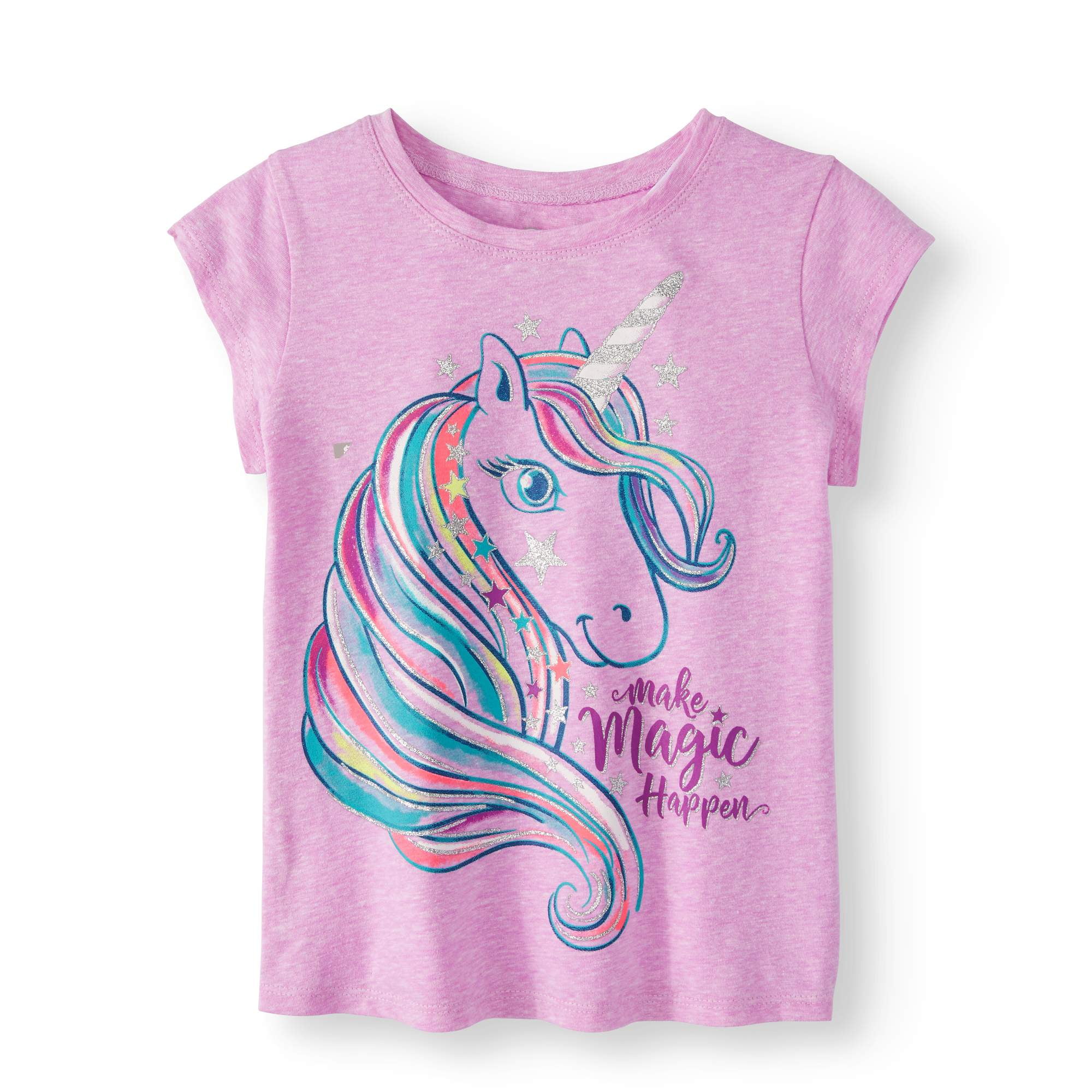 Little Girls' 4-8 Short Sleeve Graphic T-Shirt