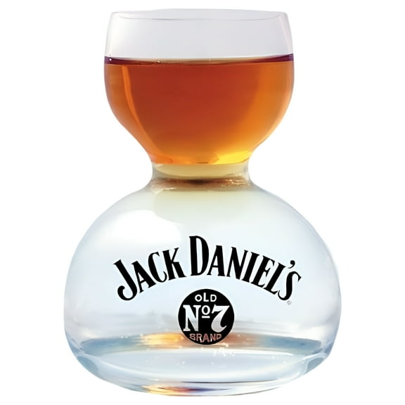 Jack Daniel's Chaser Jigger Double Bubble Shot Glass - 3 Oz