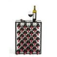 thumbnail image 4 of Mango Steam 32 Bottle Wine Rack with Glass Table Top, Black, 4 of 11