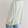 thumbnail image 6 of AJHSAKLt Oversized Sweatshirt for Women Graphic Crewneck Lobster Print Sweatshirts Pullover Fall Tops Crewneck Sweatshirts Women Mint Green, 6 of 6