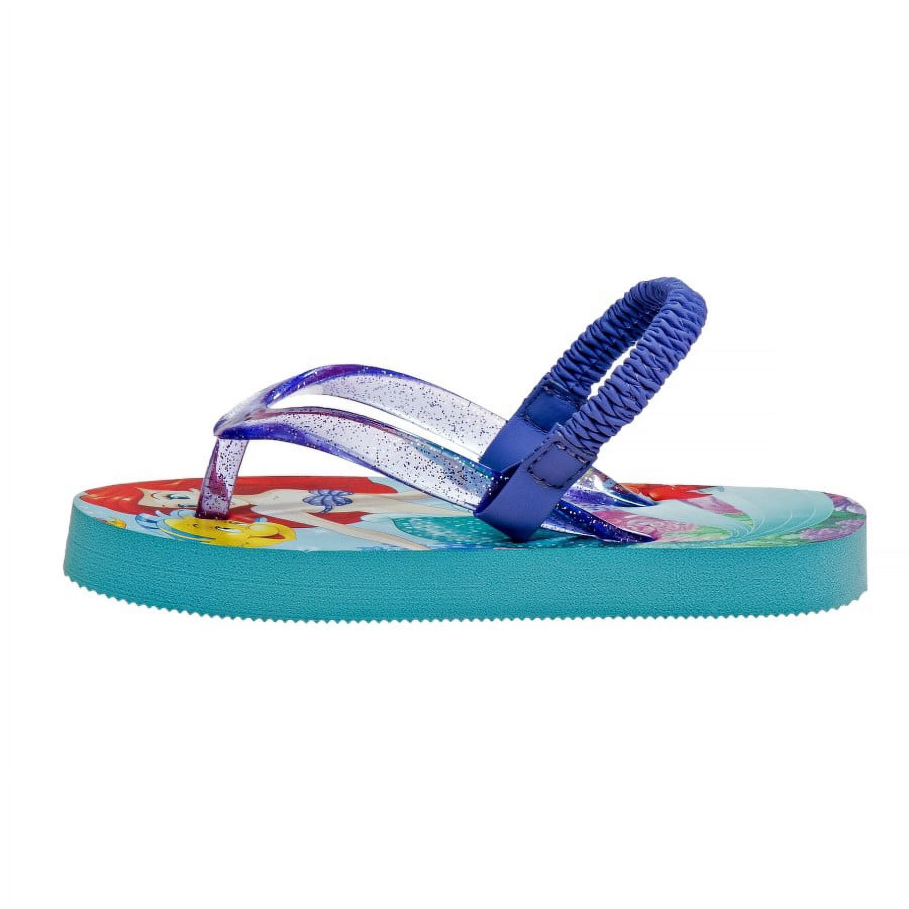 Disney Moana Girls Toddler Flip Flops with back strap - Lilac Multi, 7-8