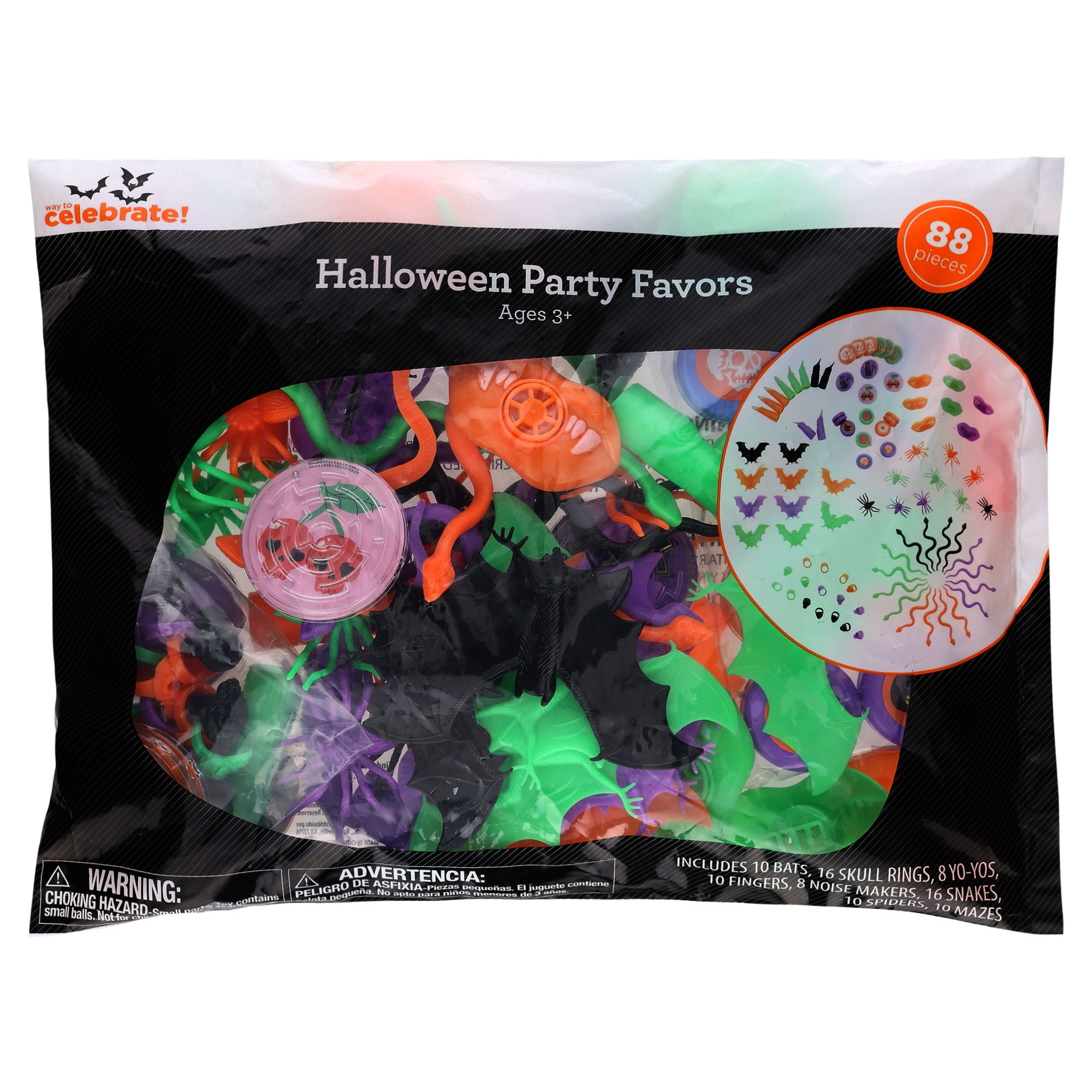 Assorted Party Favors, 88 Pieces, Halloween by Way To Celebrate