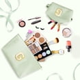 thumbnail image 3 of DAKIMOE Makeup Bag Cosmetic Bags Organizer Personalized Initial Travel Essentials Toiletry Bag for Birthday Christmas Girlfriend Teacher Valentines Day Gifts, 3 of 9