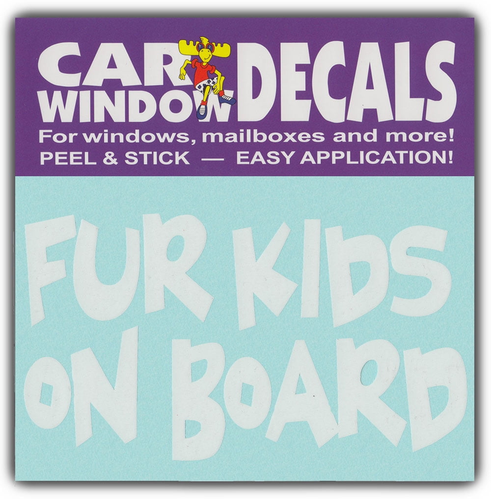 Car Window Decals Fur Kids On Board Animal Lover Dogs Cats