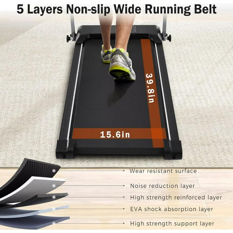  WalkingPad R2 Treadmill Running and Walking Folding Treadmill  Manual Automatic Modes Foldable Walking Pad Non-Slip Smart LCD Display  Fitness Equipment 0.5-7.5MPH (Black) : Sports & Outdoors