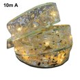 thumbnail image 3 of Christmas Ribbon Light Battery Operated Double-sided Bronzing Warm/Colorful Lighting Romantic Gift Packing Pendant Xmas Tree Decoration LED String Lamp for Party, 3 of 8