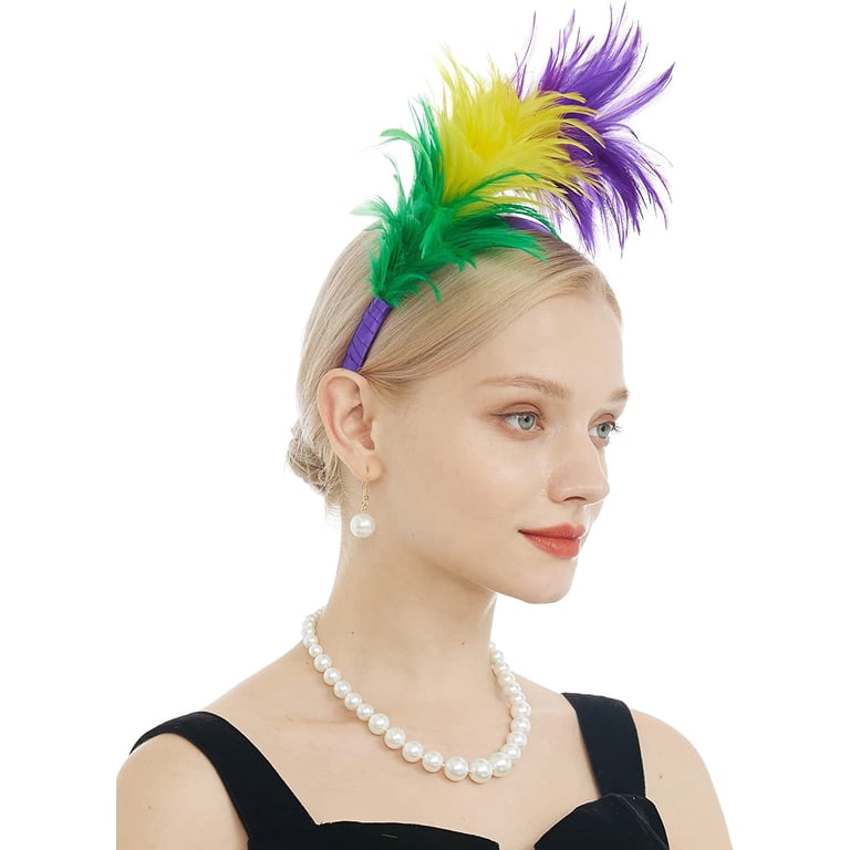 Felizhouse 1920s Fascinator Feather Headband Kentucky Derby  display picture 1
