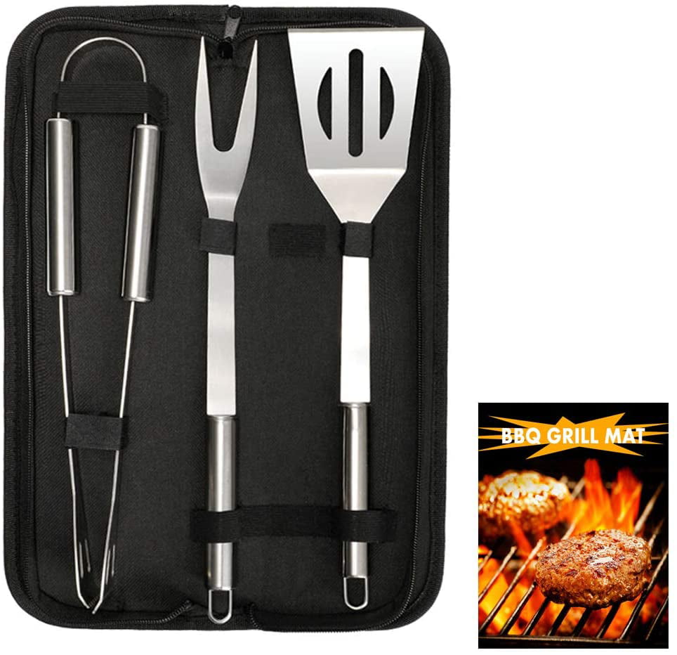 BBQ Grill Tool Set Grilling Accessories,11 Pcs Stainless Steel Grill Kit 