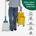 thumbnail image 7 of Midoneat Side Press Wringer Combo  Mop Bucket on Wheels, 22 Quarts, Including One  Mop,Yellow, 7 of 7