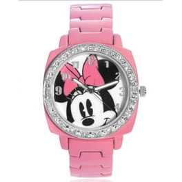 Minnie Mouse Women s Two Tone Alloy Watch Double Sided Red Polka Dot and Solid Red Nylon Strap Walmart