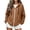 Brown, variant on yillto Womens Jackets Sweatshirt Coats Full Zip up Hooded Long Sleeve Loose Fitting Jacket with Pockets