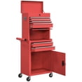 thumbnail image 1 of Grande Armoire à Outils en Acier Rouge avec Panneau Perforé - 6 Tiroirs et Rangement Verrouillable pour Garage, Atelier et Réparation Automobile - Coffre à Outils Roulant 51,6 Po H, 1 of 7