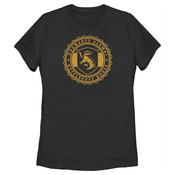Women's Harry Potter Hogwarts Alumni Hufflepuff House Graphic Tee Black 2X Large