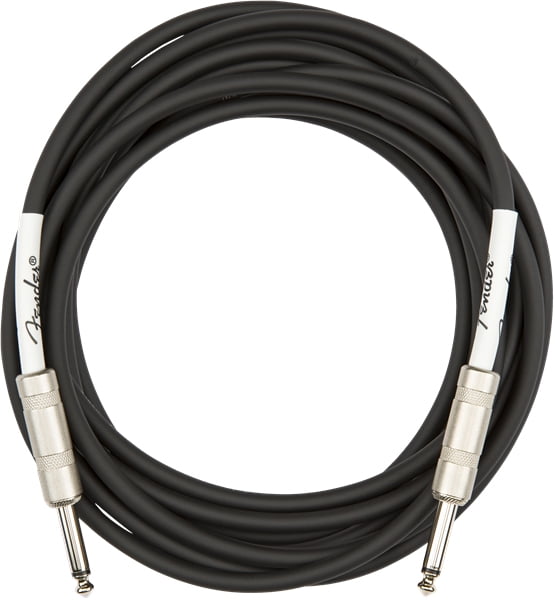 Fender 18.6-Foot Original Instrument Cable, Straight-Straight, Black - 10 Pack