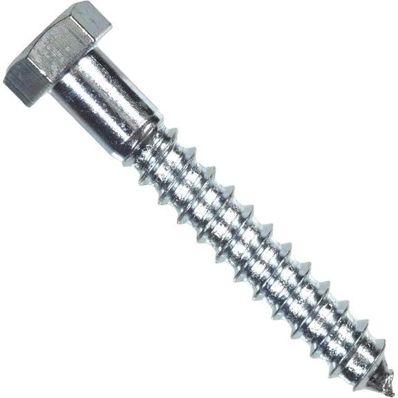 Hillman Lag Bolt Hex Zinc Finish - Rust Resistant - 1/4 x 1-1/2 In.