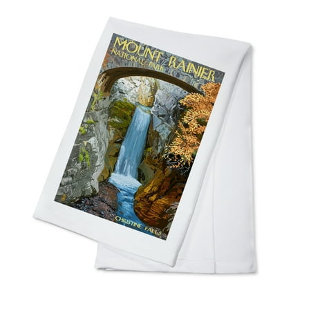 

Mount Rainier National Park Christine Falls (100% Cotton Tea Towel Decorative Hand Towel Kitchen and Home)