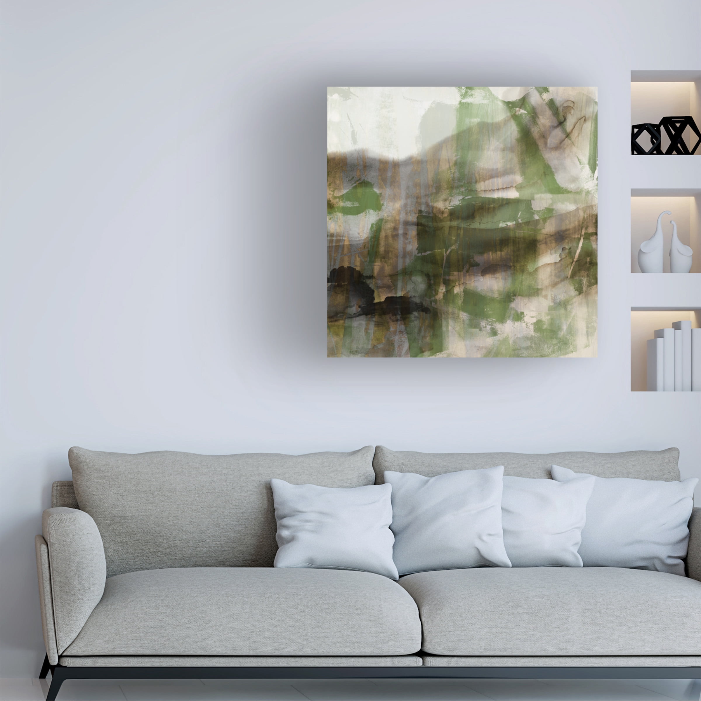 Sisa Jasper 'Surface in Green I' Canvas Art