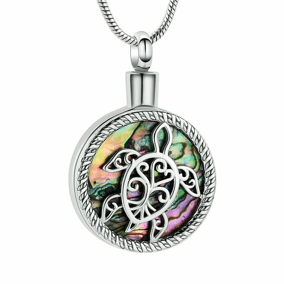 Abalone shell color Cremation Jewelry for Ashes Urn Necklace Lockets Memorial Jewelry