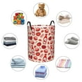 thumbnail image 3 of Lsque Tomatoes pattern Laundry Hamper Basket, Tall Woven Rope Hamper Basket for Clothes, Lightweight Storage Basket, Collapsible Waterproof-Medium, 3 of 8