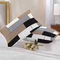 thumbnail image 2 of Brown Grey Geometric Lumbar Pillow Covers 20x12 Inch Set of 2, Modern Black White Abstract Art Waterproof Outdoor Pillow Covers, Decorative Cushion Pillowcases for Couch, Sofa, Bed, Garden, Patio, 2 of 9