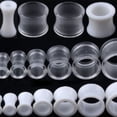 thumbnail image 3 of SmartBy 1Pair Silicone Flesh Tunnel Double Flared Saddle Ear Plug Gauge Unisex Piercing, 3 of 7