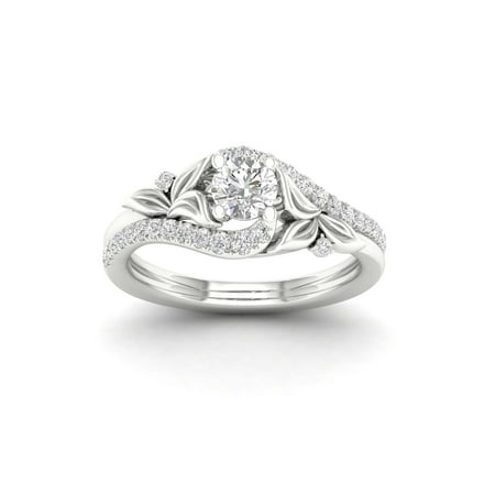 - Imperial 5/8Ct TDW Diamond 14k White Gold Promise Ring (I-J, I2)