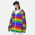thumbnail image 4 of Fotbe Colorful Glitter Rainbow Men's Women's UPF 50+ Sun Protection Jacket Hooded Cooling Shirt with Pockets Hiking Outdoor Performance-3X-Large, 4 of 8