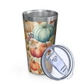 thumbnail image 2 of 16oz Tumblers Fall Pumpkins and Leaves Pattern Stainless Steel Vacuum Insulated Double Wall Travel Tumbler Cups Mug with Lid and Straw,Cleaning Brush for Coffee,Tea, 2 of 4