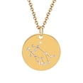 thumbnail image 3 of Collier en Acier Titane Serti de Diamants Mode 12 Constellations Bijoux, 3 of 9