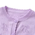 thumbnail image 4 of URMAGIC Girls Cardigan Sweater Buttons Long Sleeve 100% Cotton Toddler Bowknot Knitted Jacket, 4 of 9