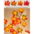 thumbnail image 3 of Fall Decorations for Home -Thanksgiving String Lights for Outside Battery Operated, Total 20ft 40 LED Fall Maple Leaves Garland with Light Outdoor for Porch Window Halloween Autumn Thanksgiving Decor, 3 of 6