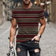 thumbnail image 1 of Tops para hombre, blusas y camisas de manga corta con cuello redondo para hombre, blusas de manga corta con cuello redondo y estampado de rayas para hombre, blusa para hombre, 1 of 5