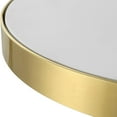 thumbnail image 3 of Uttermost Apex Contemporary Concrete and Metal Accent Table in Brass/White, 3 of 3