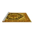 thumbnail image 2 of Ahgly Company Machine Washable Indoor Rectangle Geometric Yellow Traditional Area Rugs, 2' x 5', 2 of 4