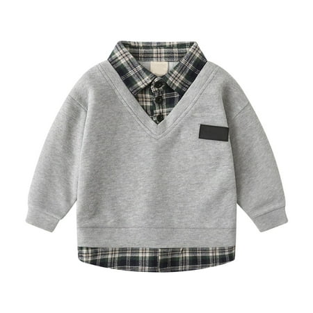 

Sweatshirt Autumn Pocket Winter Plaid Cotton Long Sleeve Casual Comfort And Warm Sweatshirt Blanket Kids