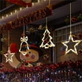 thumbnail image 6 of Holloyiver Christmas Window Lights Decorations, Battery Powered Christmas Window Hanging Warm White Lighted Tree Bell Star Shaped LED Sucker Lamp for Xmas Tree Fireplace Window Indoor Outdoor Decor, 6 of 7