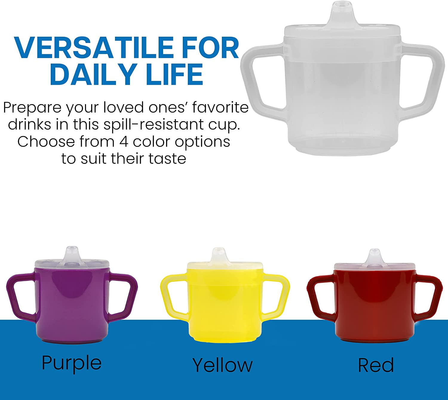 Providence Spillproof Sippy 2 Handle Mug with Lid, 8 Ooz