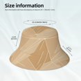 thumbnail image 3 of Fisherman Hat 22.8×5.9in Skin-Friendly Lightweight Breathable Folding Reflective Double Face For Daily Travel Business Camping Tan Geometric Lines_2, 3 of 8