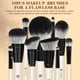 thumbnail image 4 of DUAIU Set de 10 Pinceles de Maquillaje + 2 Esponjas y 4 Horquillas - Brochas para Base, Rubor, Corrector y Sombrias - Ideal para Regalo de Navidad y San Valentín (Negro), 4 of 7