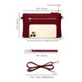 thumbnail image 5 of UTO Crossbody Purse for Women Genuine Leather Wristlet Wallet Clutch Purses Handbag with Detachable Shoulder Strap(Wine Red), 5 of 8