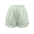 thumbnail image 3 of BOOMNY Womens Pajamas Shorts Elastic Wasit Baggy Pjs Shorts For Women Plaid Lightweight Loose Fit Homewear Loungewear Bottoms, 3 of 4