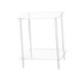 thumbnail image 2 of Mesita de noche de acrílico, mesa auxiliar, mueble minimalista para dormitorio, mesita de noche de 2 niveles, fácil montaje para pasillo, hogar, mesit, 2 of 9
