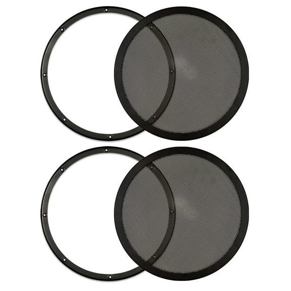 2 Goldwood Sound SG-M12 Heavy Duty Steel Mesh Snap On Woofer Grills for 12" Speakers