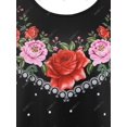 thumbnail image 3 of Camiseta Diseño Impreso Puntos Tamaño Grande Rosegal  Mangas largas de talla grande, 3 of 5