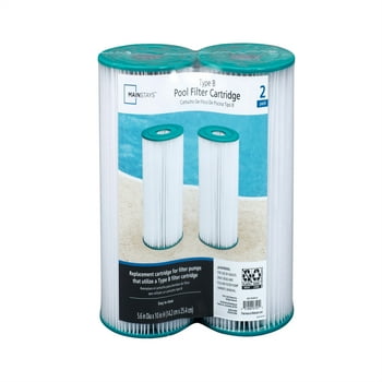 Mainstays Type IV, B Pool Filter Cartridge for Above-Ground Pool, 2 Pack