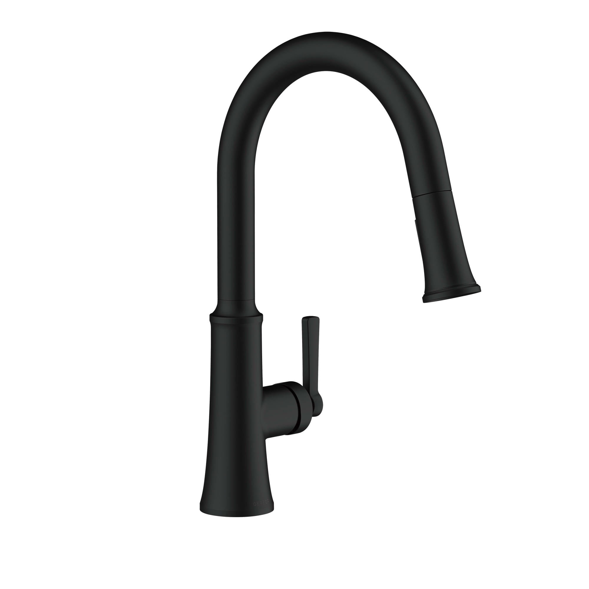 Gerber D454079BS Northerly 1.75 GPM Single Hole Pull Down Kitchen Faucet - Black