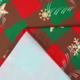 thumbnail image 3 of Christmas Tablecloth 60 Inch Round, Snowflake Table Cloth for Winter, Buffalo Plaid Tablecloth, Green Red Waterproof Table Cover for Kitchen, Dining, Holiday, 3 of 3