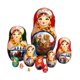 thumbnail image 2 of 10 muñecas rusas, Matryoshka rusa hecha a mano, regalo de cumpleaños, figura de muñecas rusas anidadas de madera para niñas para mesa de fiesta Rojo, 2 of 9