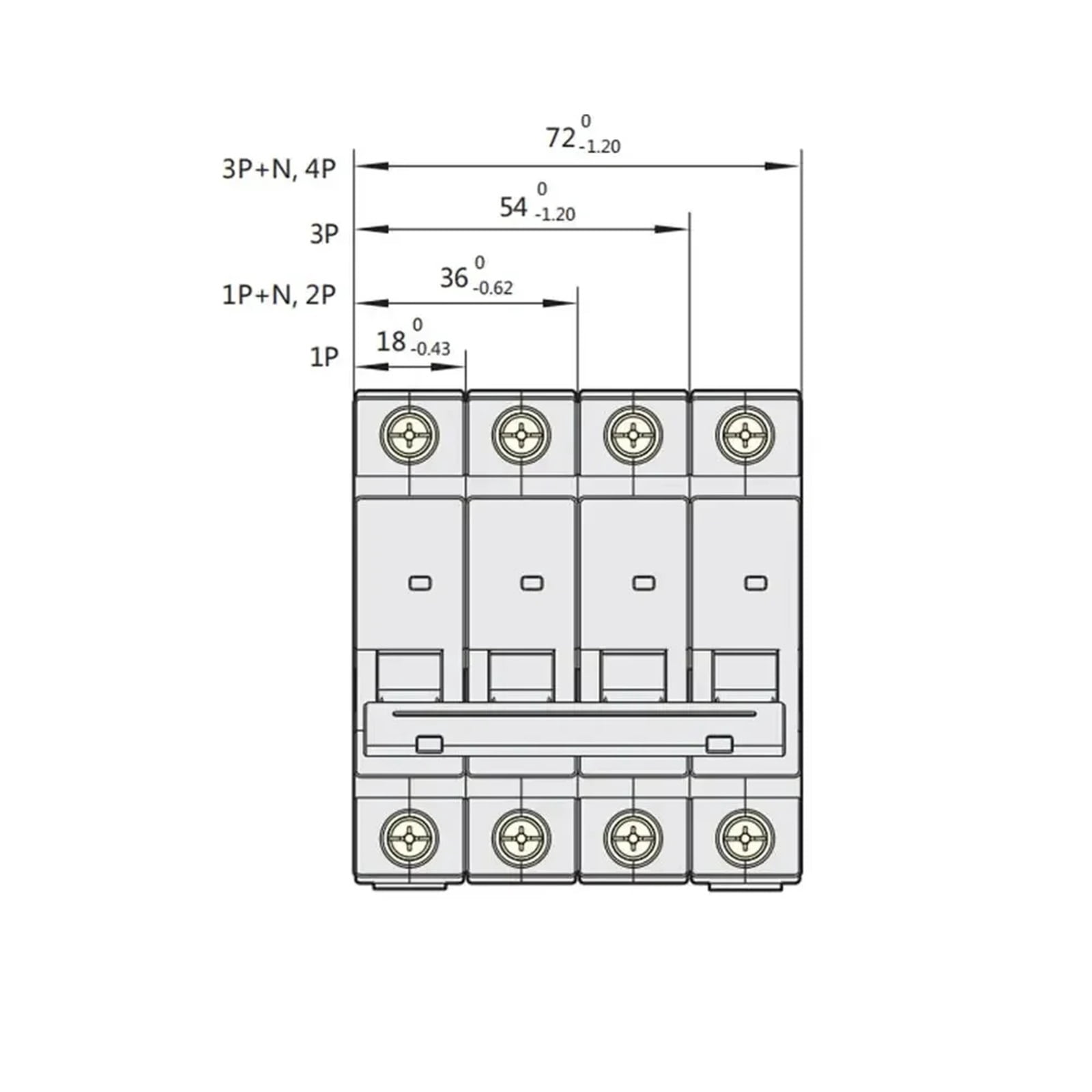 circuit breaker 1pcs MCB NXB-63 Miniature Circuit Breaker 1P 2P 3P 4P AC 230/400V DIN Rail Mounting Miniature Household Air Switch